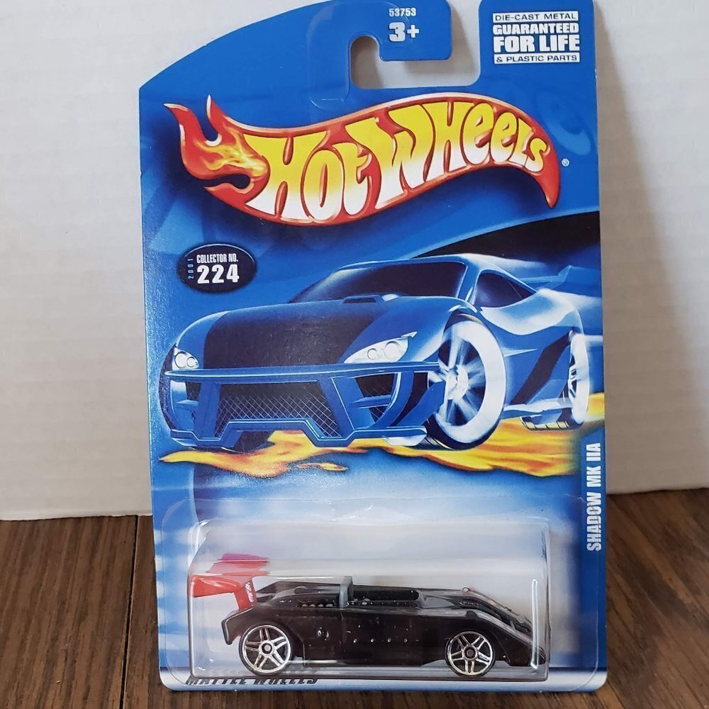 Hot Wheels 2001 Shadow MK IIA Black With Silver 5 Spoke Wheels #224